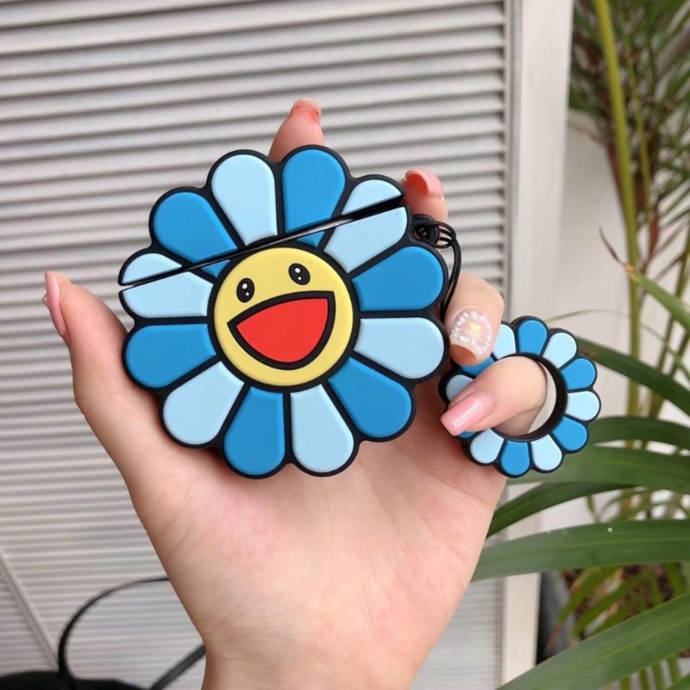 Murakami Blue Flower AirPod Case